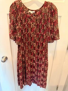 Go Softly Patio Floral Rayon House Dress Size M